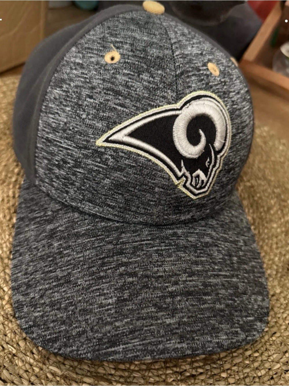 New Era Los Angeles Rams Gray Heather Stretch Cap with Team Logo